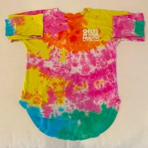 Tie Dye M&M Tee Shirt With Long Sleeves